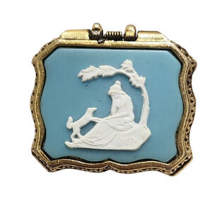 Vtg  60s 70s Max Factor Hypnotique Wishing Tree Cameo Dog Perfume Solid